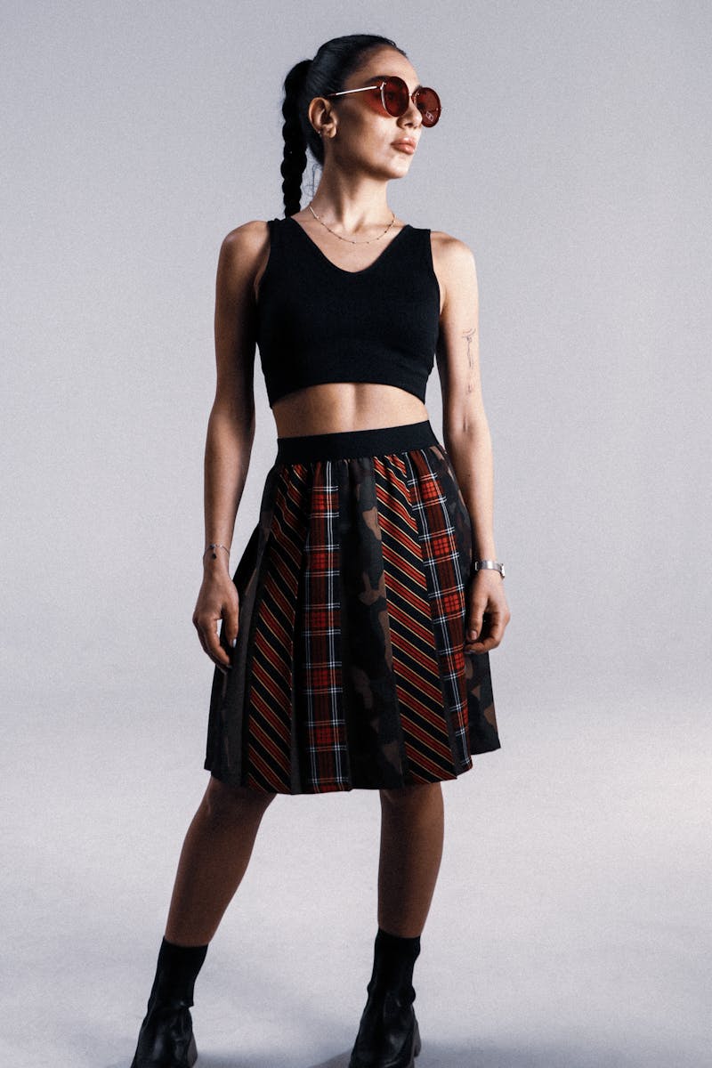 Tiered Cotton Skirt