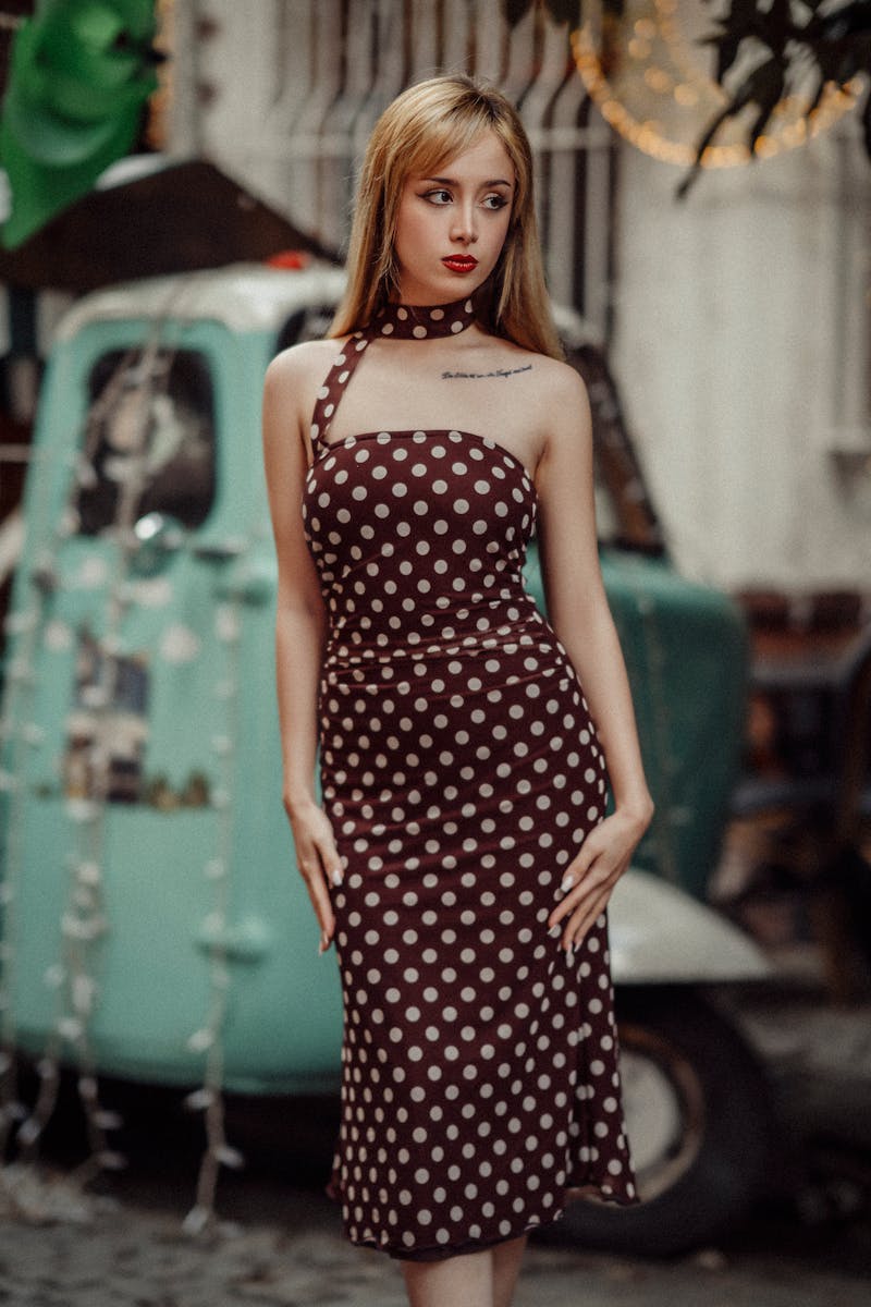 Pleated Tea Dress